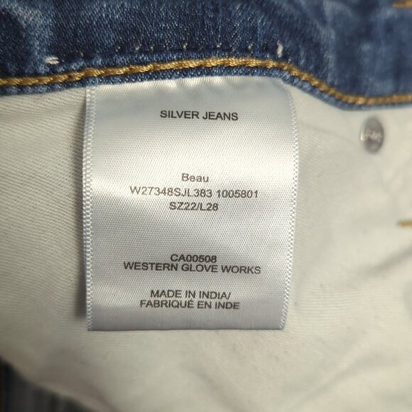 Silver Jeans Women's 22x28 Fits 22x31 Blue Beau Denim High Rise - Picture 10 of 12
